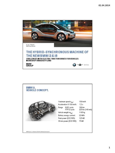 Read Online The Hybrid Synchronous Machine Of The New Bmw I3 I8 