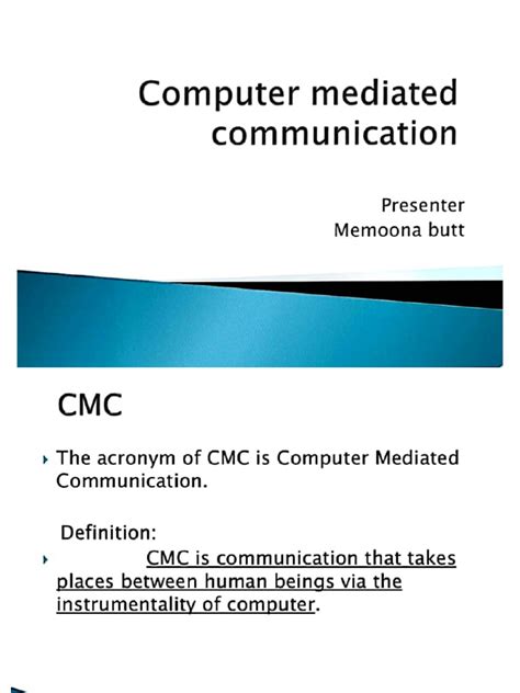 Full Download The Implementation Of Computer Mediated Communication In Pdf Book 