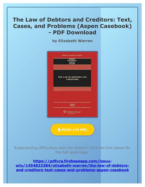Download The Law Of Debtors And Creditors Text Cases And Problems 