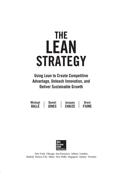Read The Lean Strategy Using Lean To Create Competitive Advantage Unleash Innovation And Deliver Sustainable Growth Using Lean To Create Competitive Advantage Innovation And Deliver Sustainable Growth 