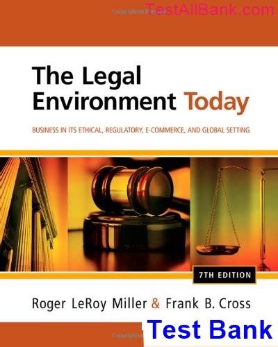 Full Download The Legal Environment Today 7Th Edition Quizzes 