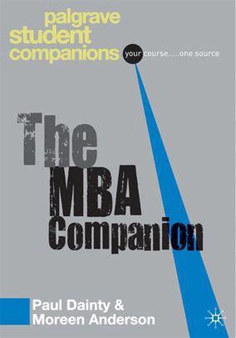 Download The Mba Companion Palgrave Student Companions Series 