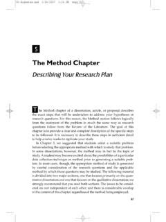 Full Download The Method Chapter Sage Publications 