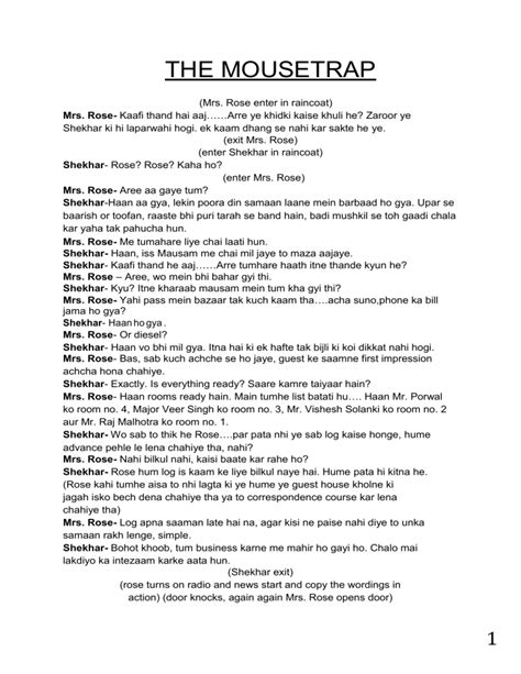 Download The Mousetrap Play Script Pdf 