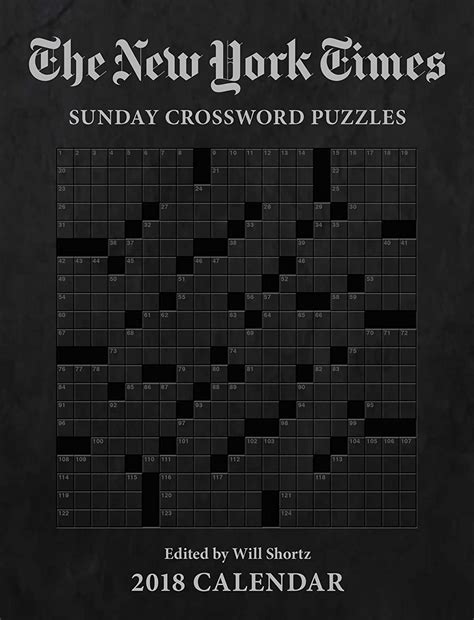 Full Download The New York Times Sunday Crosswords 2018 Weekly Planner Calendar 