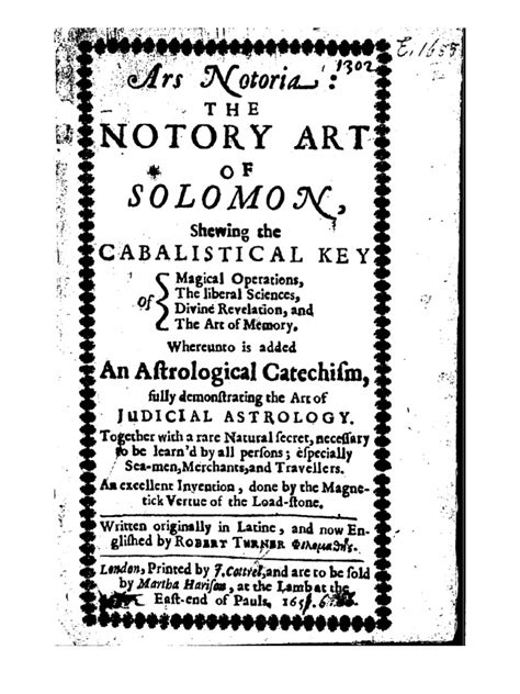 Read Online The Notary Art Of Solomon Ars Notoria 