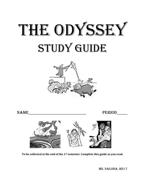 Read The Odyssey Study Guide Part 2 Return Of Odysseus Anwsers 