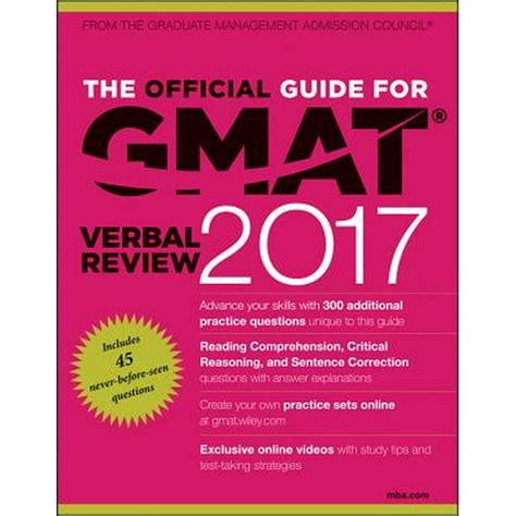Full Download The Official Guide For Gmat Verbal Review 2017 With Online Question Bank And Exclusive Video 