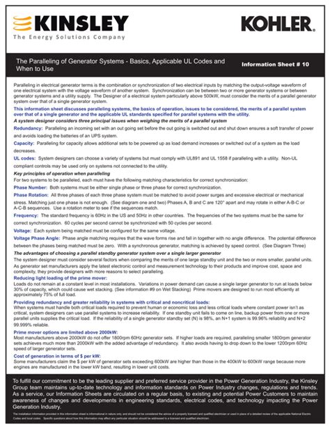 Download The Paralleling Of Generator Systems Basics Applicable 