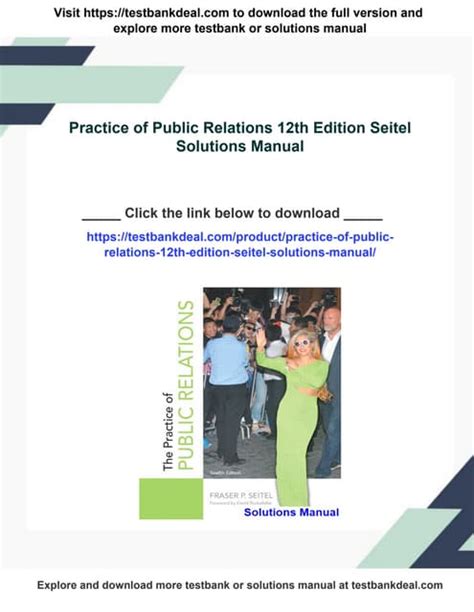 Full Download The Practice Of Public Relations 12Th Edition Pdf 