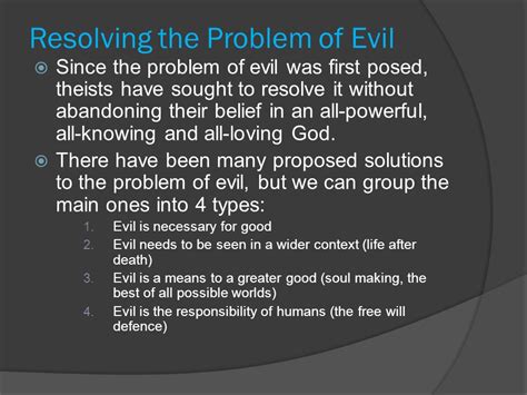 Read The Problem Of Evil 