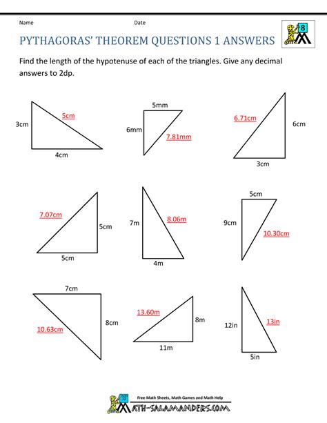 Full Download The Pythagorean Theorem And Its Converse Answers 