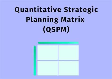 Download The Quantitative Strategic Planning Matrix Qspm Applied 