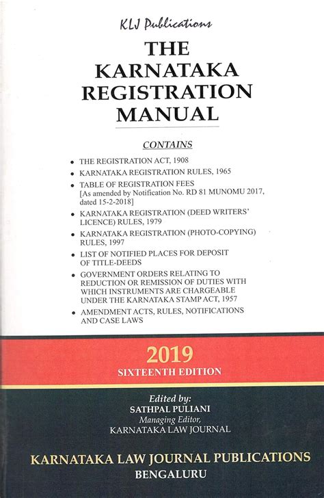 Full Download The Registration Manual Karnataka 