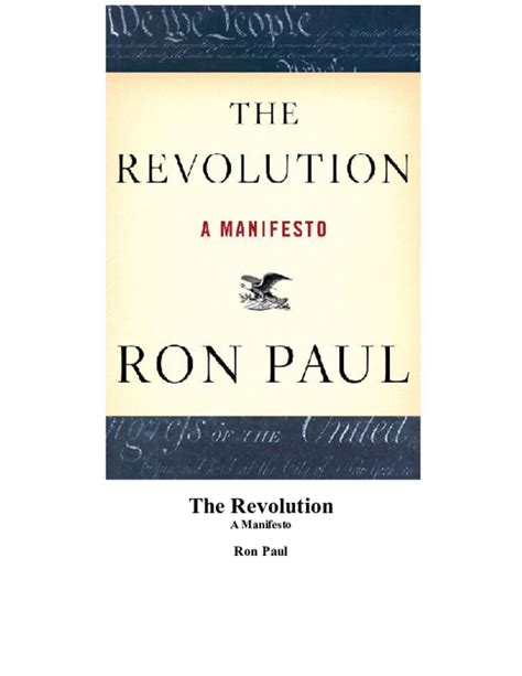 Read Online The Revolution A Manifesto Ron Paul 