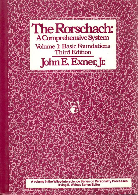 Read The Rorschach A Comprehensive System Vol 1 Basic Foundations 