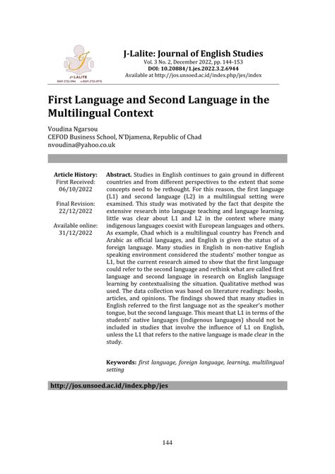 Download The Second Language Learner In The Context Of Study Of 