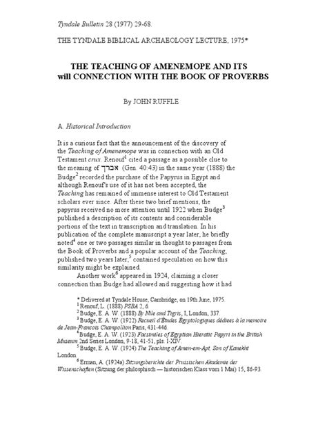 Download The Teaching Of Amenemope And Its Will Connection With The 