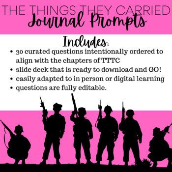 Download The Things They Carried Journal Prompts 