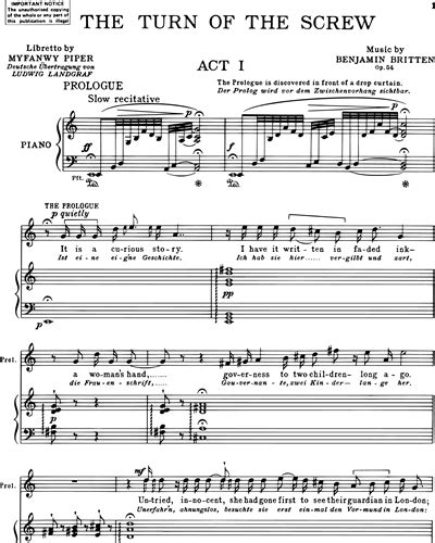 Full Download The Turn Of The Screw Vocal Score 