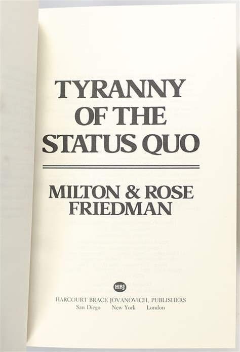 Read Online The Tyranny Of The Status Quo 