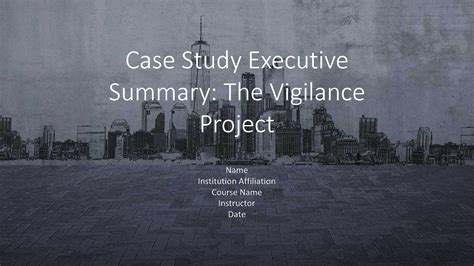 Read The Vigilance Project Case Overview 