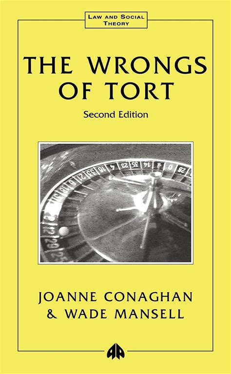 Read The Wrongs Of Tort Second Edition Law And Social Theory 
