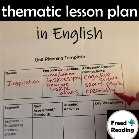 thematic unit overview lesson