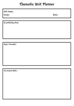 Thematic Unit Planning Web Template