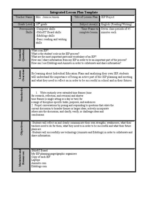 Full Download Thematic Unit Lesson Plan Template Wellst 