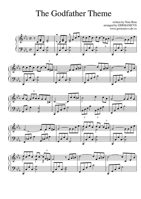 Theme From The Godfather Sheet Music