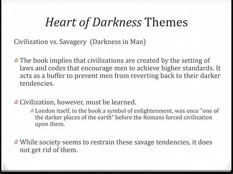 Theme Of Heart Of Darkness