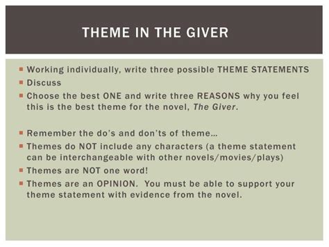 Theme Of The Giver
