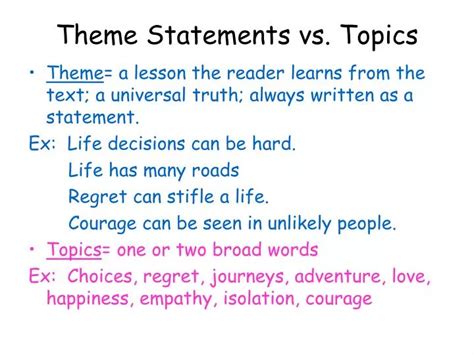 Theme Vs Theme Statement Teaching Resources Teachers Pay Theme Vs Topic Worksheet - Theme Vs Topic Worksheet
