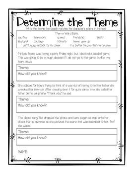 Theme Worksheets 6th Grade   Rl 6 2 Worksheets Common Core Ela Education - Theme Worksheets 6th Grade