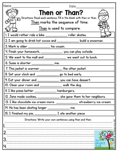 Then And Than Worksheets Free Free Download On Than Then Worksheet - Than Then Worksheet