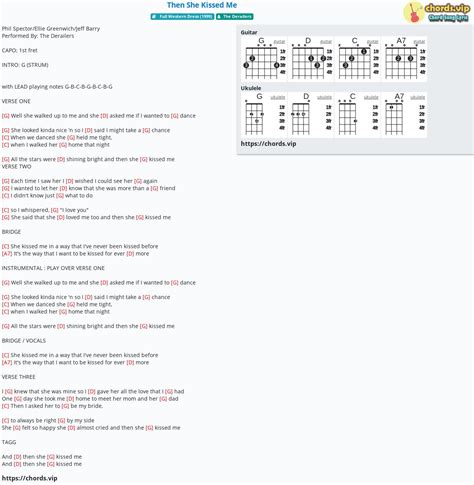 then she kissed me guitar chords youtube