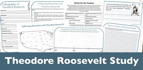 Theodore Roosevelt Unit Studies And Free Printables Homeschool Teddy Roosevelt Worksheet - Teddy Roosevelt Worksheet