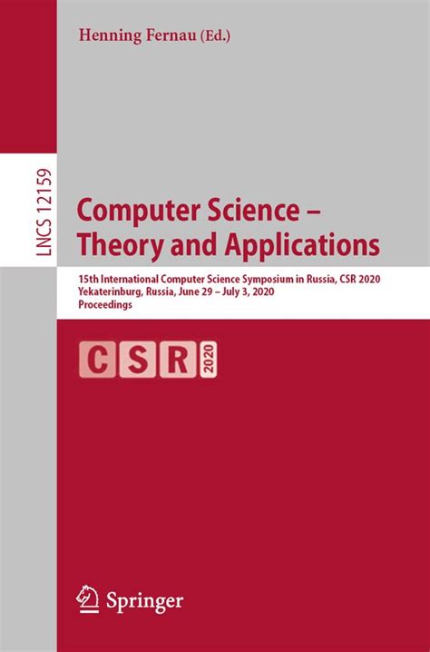 Theoretical Computer Science And General Issues)