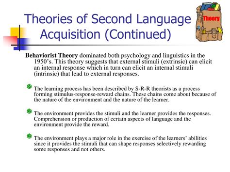 Theories In Second Language Acquisition An Introduction Second Language Acquisition Research Series