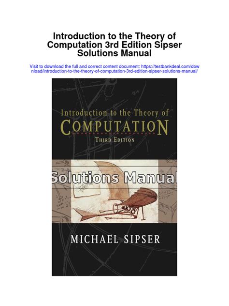 Theory Of Computation Sipser Solutions 2nd Edition