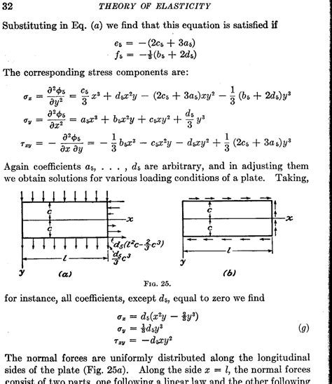 Theory Of Elasticity Timoshenko Solution