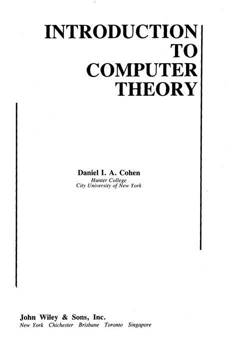 Full Download Theory Of Automata By Daniel I A Cohen Solution 