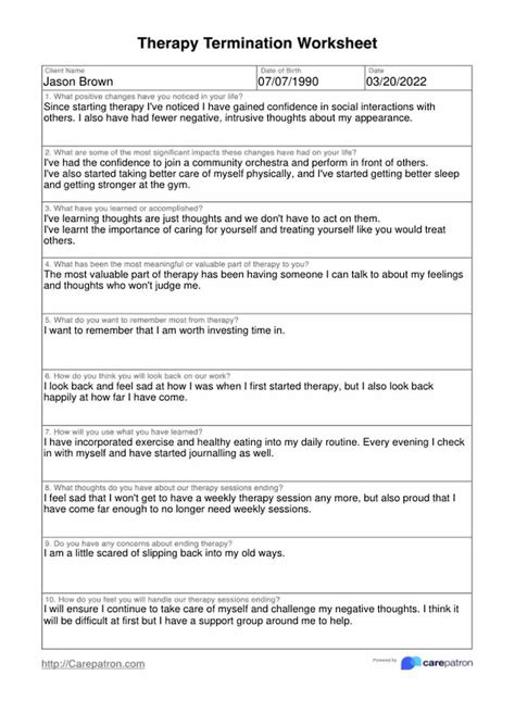 Therapy Termination Activities Pdf