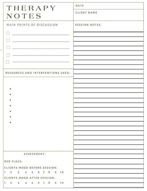 Read Online Therapy Daily Documentation Note Sheet 
