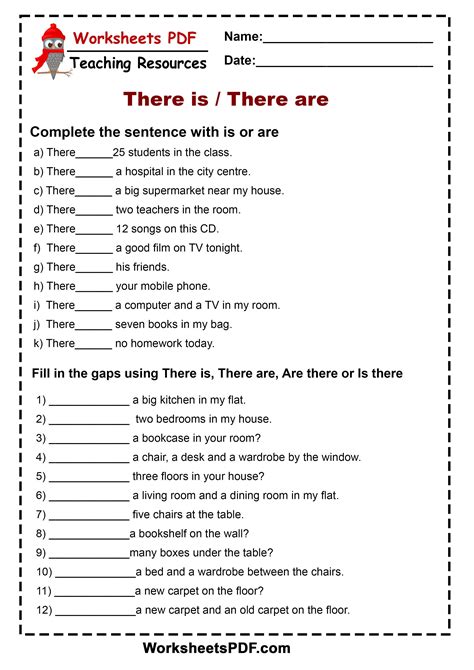 There Is There Are Exercises
