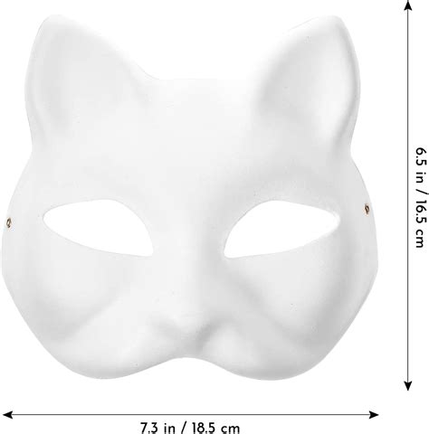 5 Pcs fox masks Cat Mask Therian Mask Hand-painted Mask Mask