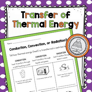 Thermal Energy Transfer Worksheets Teacher Worksheets Thermal Energy Transfer Worksheet Answer Key - Thermal Energy Transfer Worksheet Answer Key