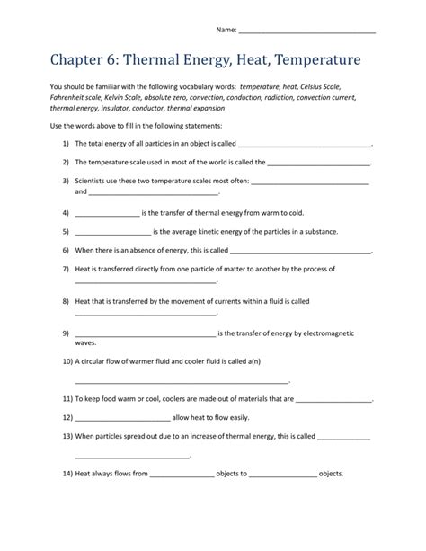 Read Thermal Energy And Heat Guided Reading Study Answers 