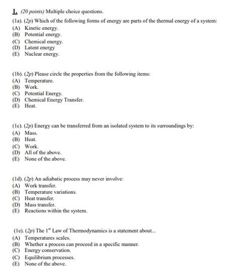 Download Thermal Energy Answers And Questions Multiple Choice 